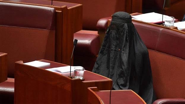 Article image for Pauline Hanson Wears A Burqa In Parliament