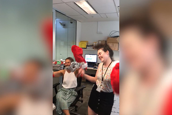 Article image for WATCH: Ray Hadley’s staff dance to Mariah Carey