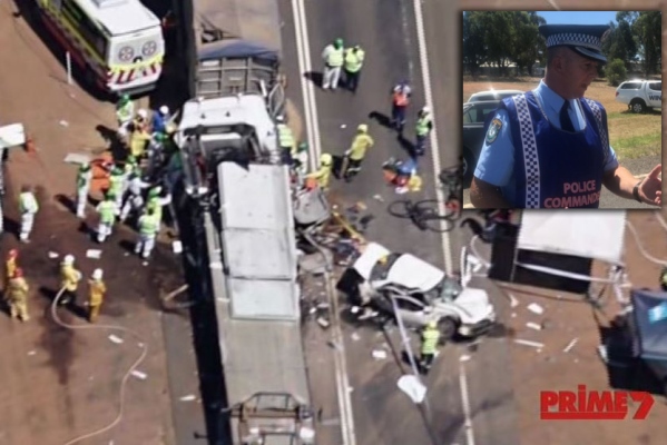 Article image for First responder describes Dubbo crash as ‘a war zone’