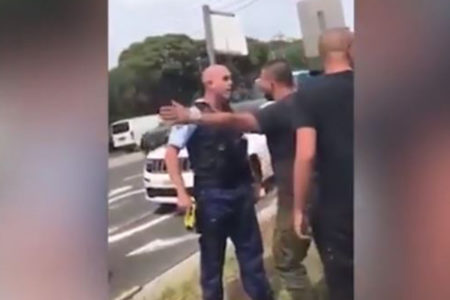 WATCH | Police officer deals with group of bikies at Mick Hawi’s funeral