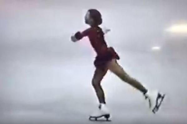Article image for WATCH: Our Winter Olympics correspondent ice-skating at 12 years old