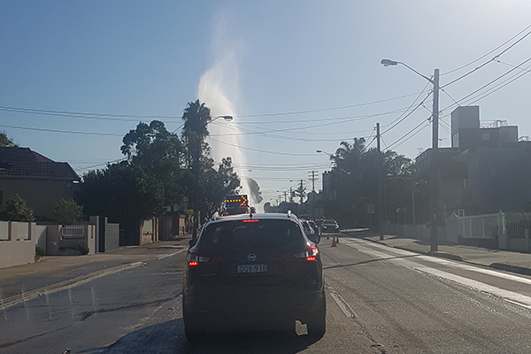 Article image for Burst water main causing chaos