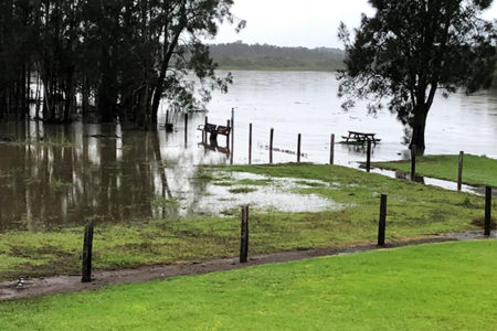PHOTOS | River close to breaking its banks after torrential rain