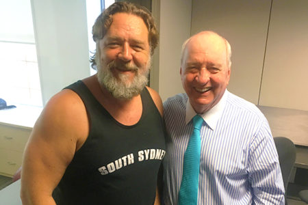 ‘You’re an incredible man’: Russell Crowe pays tribute to Alan Jones