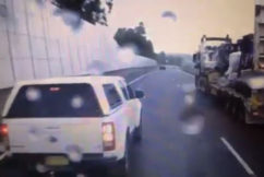 VIDEO | Idiotic driver plays chicken with a truck