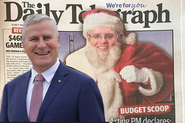Article image for Acting PM refuses to retract Santa Claus ‘goodie bag’ comments