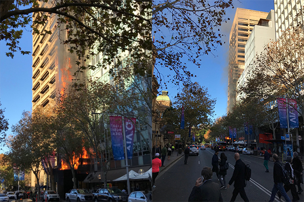 Article image for Huge blaze breaks out at CBD high-rise
