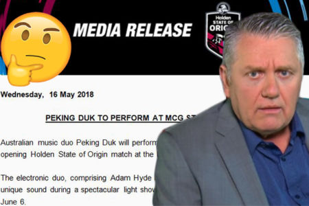 NRL hires delicious Chinese dish as State of Origin entertainment??