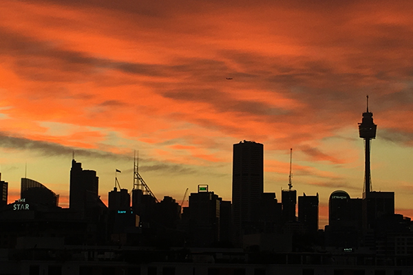 Article image for Sydney puts on an early morning light show