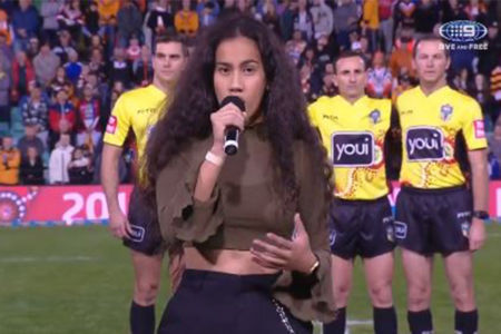 ‘It sounded terrific’, Indigenous anthem performed at Leichhardt Oval