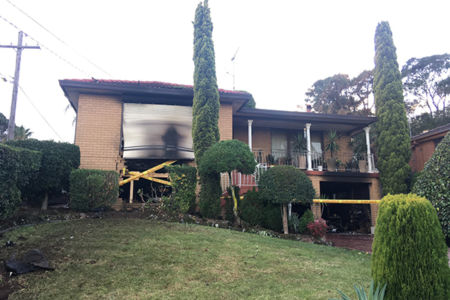 Unlicensed driver allegedly tries to flee after smashing into family home