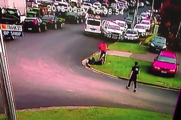 Article image for WATCH | CCTV footage shows tradie’s brave efforts to foil robbery