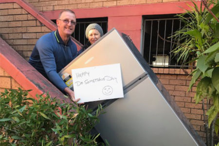 Inspiring couple rolls up their sleeves for nan in need on Do Something Day