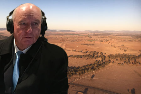 Alan Jones broadcasts from the bush