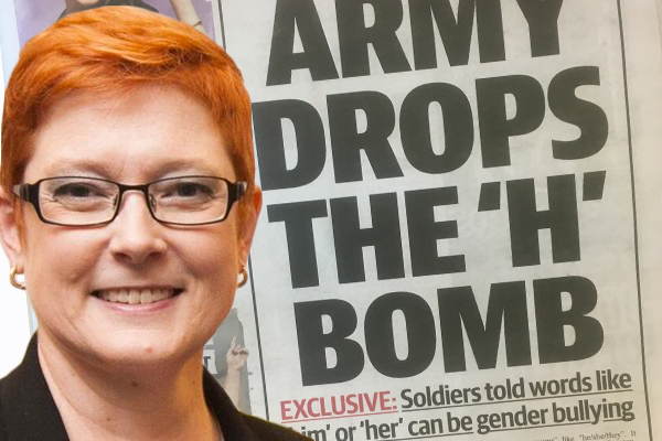 Article image for Defence Minister rejects claims army has ordered gender neutral language