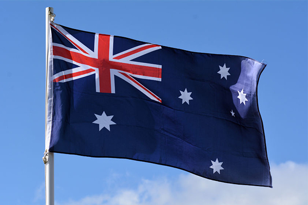 Article image for Nine-year-old school student protesting Australian national anthem