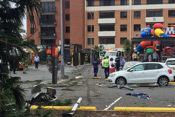 Article image for Out of control truck smashes through Wollongong McDonald’s