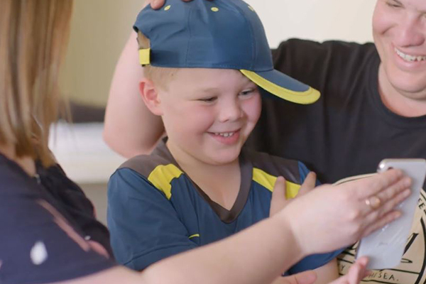 Article image for WATCH | Justin Langer makes young boy’s one wish come true