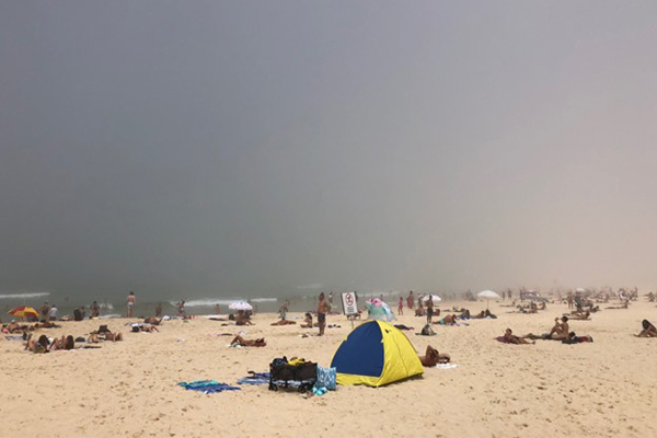 Sea fog descends on Sydney beaches