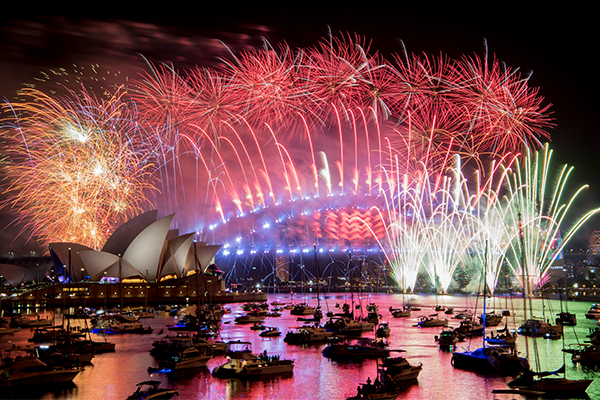 Article image for Sydney New Year’s Eve celebrations not dampened by heavy rain