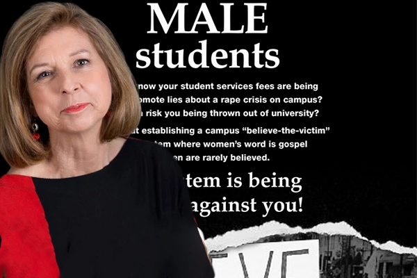Article image for Young men being ‘put at risk’ on university campuses, says anti-feminist activist