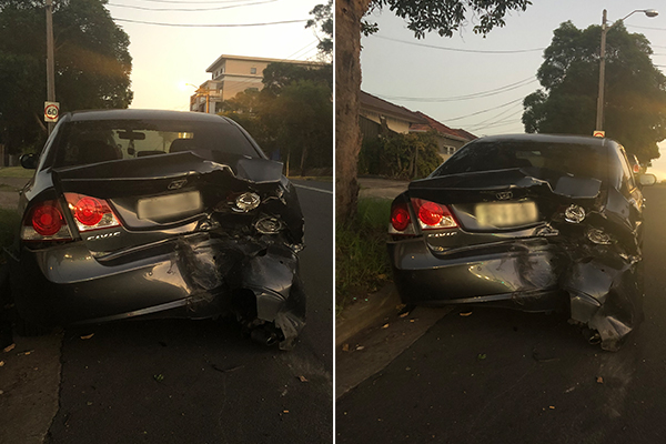 Article image for Driver abandons car and unconscious passenger after crash at Yagoona