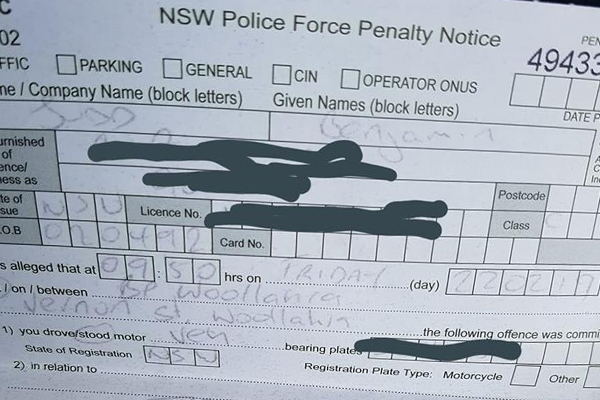 Man receives bizarre fine from police while buying a pie at the servo
