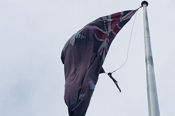 Mayor responds to tattered and torn Australian flag