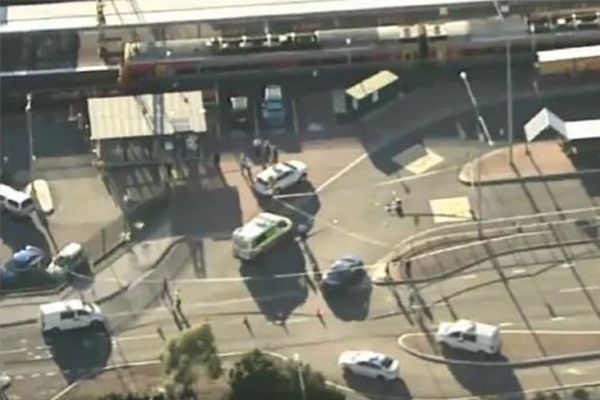 Man shot at Campbelltown Station after threatening police with knife