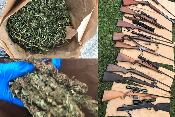 Article image for Nearly 200 charges laid after police seize cannabis, cocaine, firearms