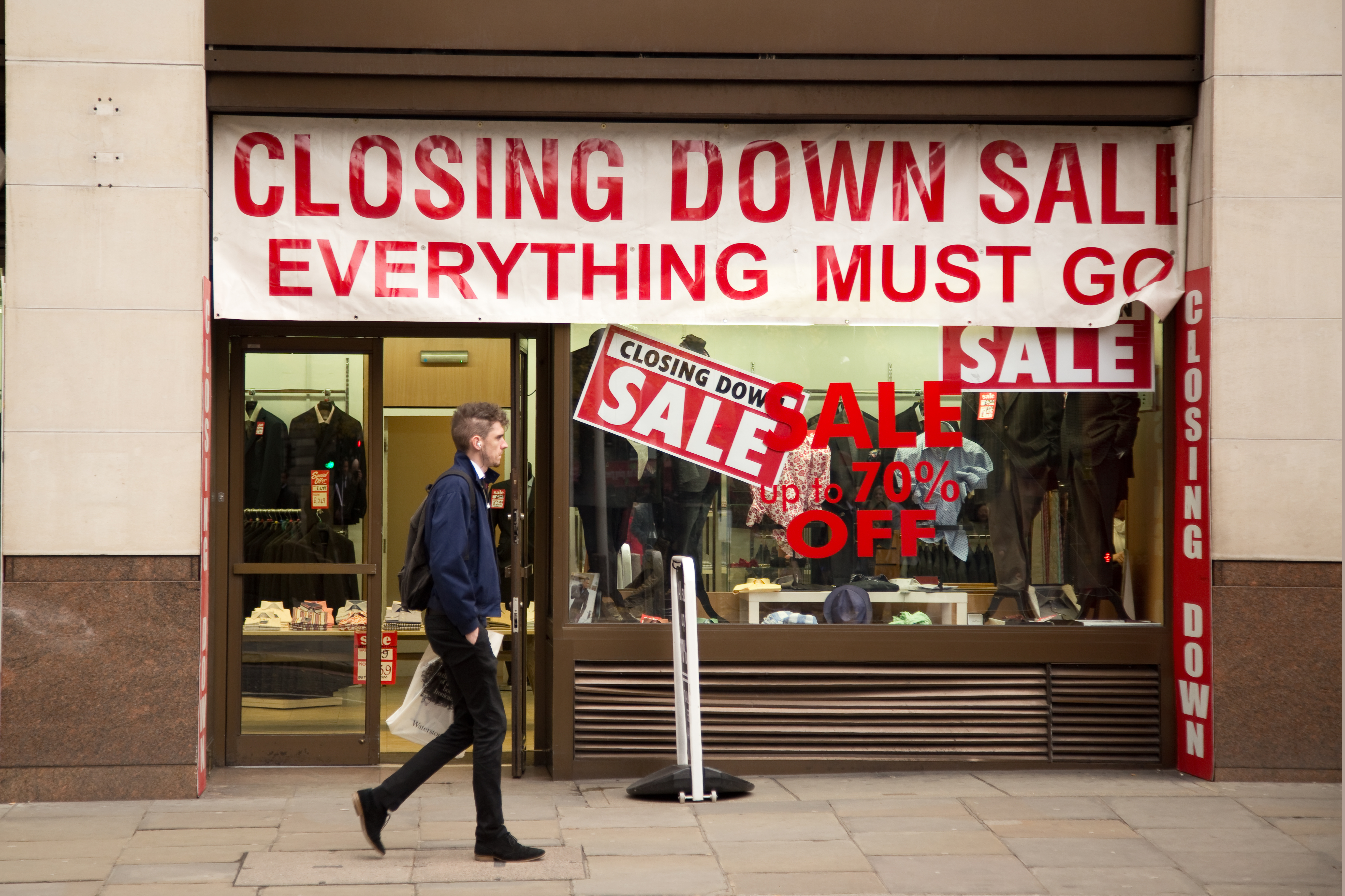Down sale. Closing down. Down sale. Up sale cross sale down sale. Closing down.