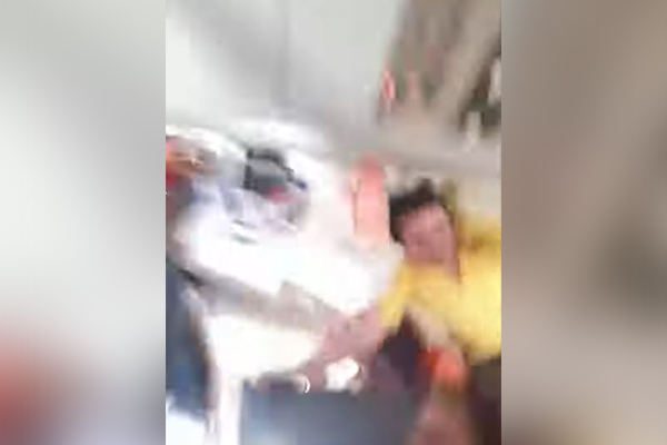Article image for WATCH | Flight attendant thrown into roof during terrifying turbulence