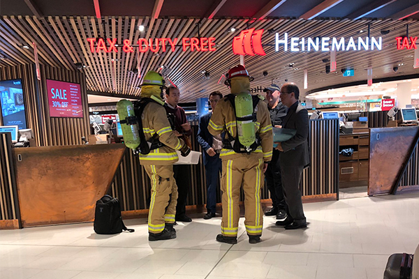 Passengers evacuated after fire breaks out at Sydney International Airport