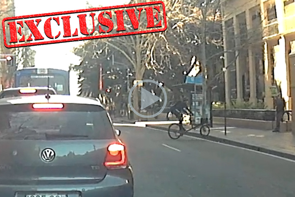 CHARGED | Footage of cyclist’s vile attack on anti-abortion protester