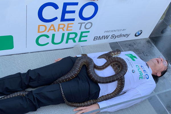 We threw our CEO into a bath of snakes… all for a good cause