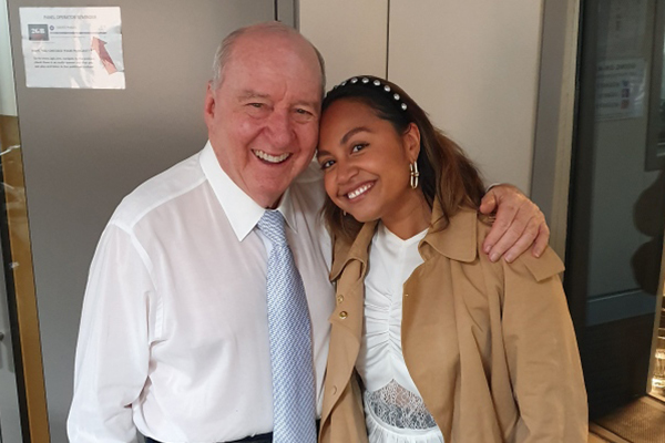 Jessica Mauboy holds back tears in candid interview with Alan Jones