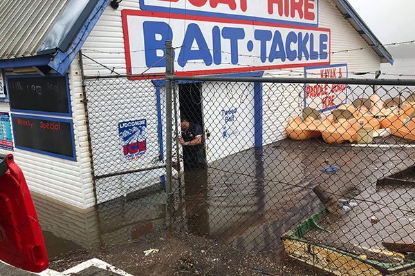 Listener sends in photo of floods on the Central Coast