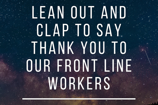 A round of applause tonight for our frontline workers