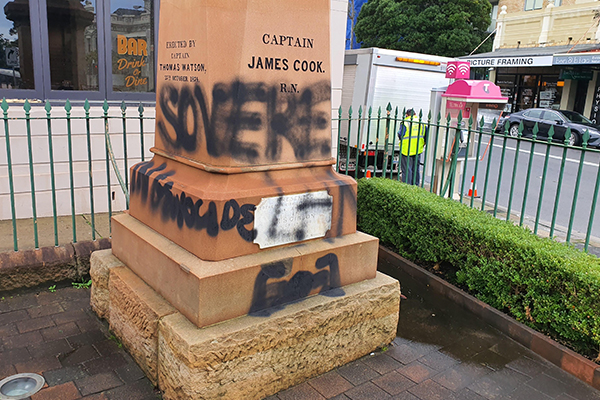 Article image for Second Captain Cook statue vandalised in Sydney