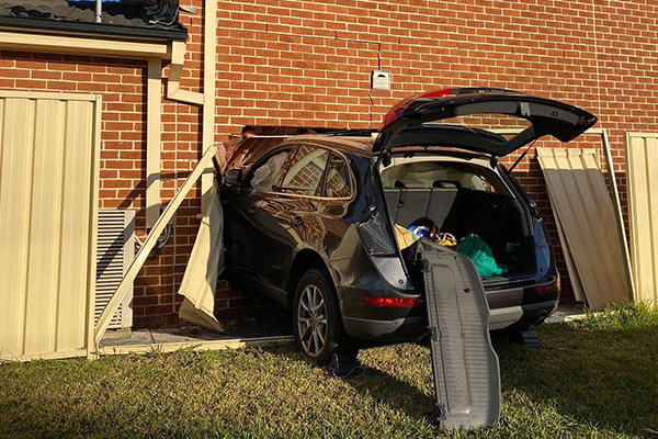 Article image for Car crashes through Sydney house and lands in kitchen