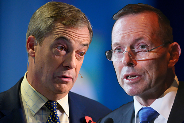 Article image for Nigel Farage defends Tony Abbott’s UK move amid scathing criticism