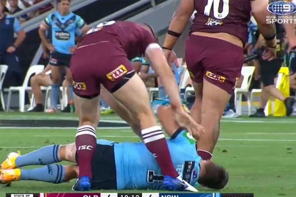 Article image for ‘I’m not a grub’: Jai Arrow apologises after shoving concussed James Tedesco