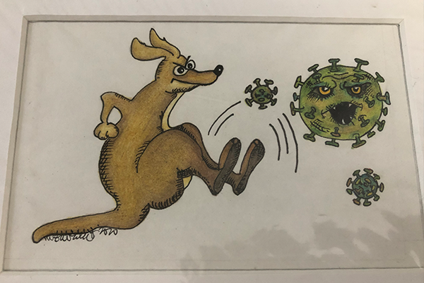 Article image for Boxing Kangaroo KOs COVID: Ray Hadley shares fun cartoon