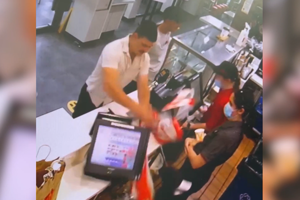 WATCH | Fast food workers terrorised by customer’s destructive tirade