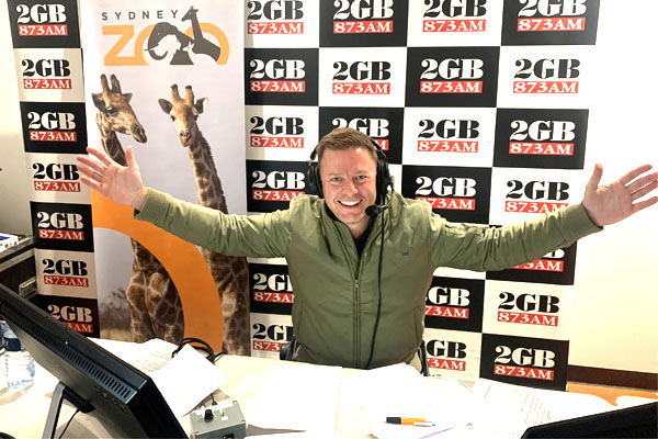 Ben Fordham broadcasts from Sydney Zoo