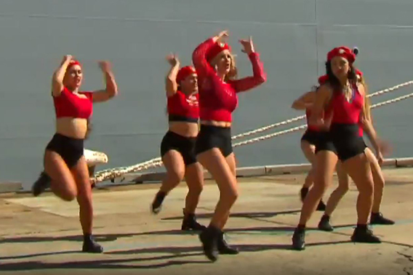 Article image for VIDEO | Twerking dancers perform at opening of naval ship