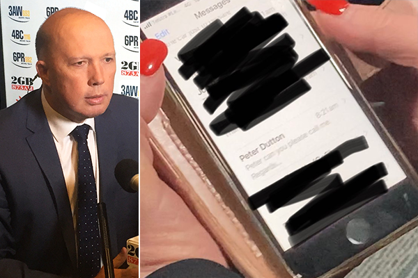 Article image for Peter Dutton addresses Qld Health Minister’s stray text saga