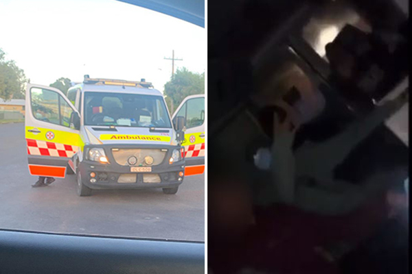Article image for WATCH | Footage of teens allegedly inside stolen ambulance in police chase