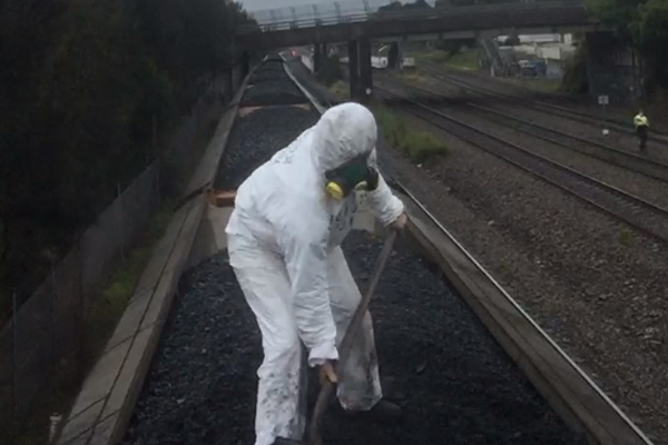 Article image for Anti-coal activist blocks train line for Hunter commuters