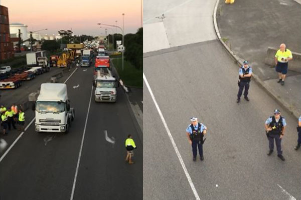 Article image for Ministers tear shreds off climate activists blocking routes to Port Botany